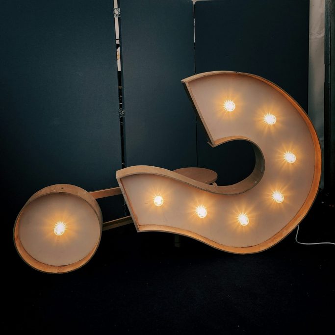 Verlicht vraagteken decoratie LED